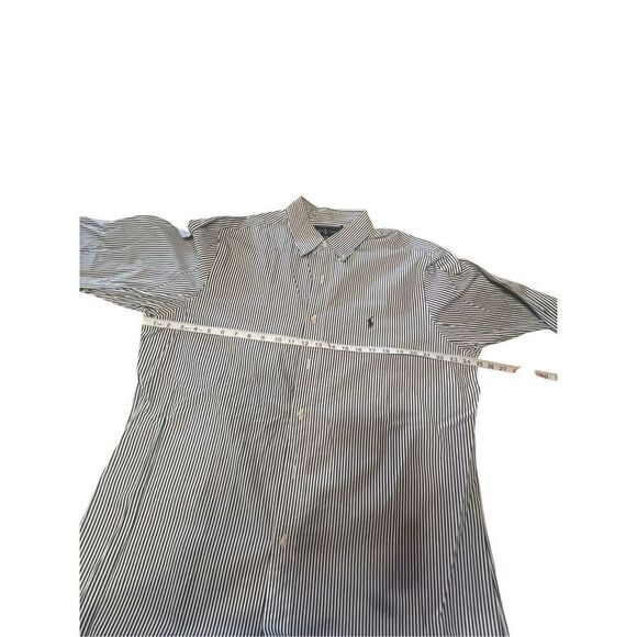 Ralph Lauren Men’s Button Down Shirt charcoal/White Stripe Sz L Classic Fit - Picture 6 of 8